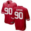 San Francisco 49ers #90 Kevin Givens Nike Scarlet Vapor Limited Player Jersey