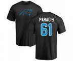 Carolina Panthers #61 Matt Paradis Black Name & Number Logo T-Shirt