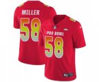 Denver Broncos #58 Von Miller Limited Red AFC 2019 Pro Bowl Football Jersey