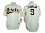 Baltimore Orioles #5 Brooks Robinson Cream 1954 Turn Back The Clock Throwback Stitched Baseball Jersey