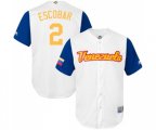 Venezuela Baseball #2 Alcides Escobar White 2017 World Baseball Classic Replica Team Jersey