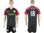 Manchester City #18 Delph Away Soccer Club Jersey
