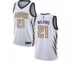 Atlanta Hawks #21 Dominique Wilkins Swingman White Basketball Jersey - City Edition