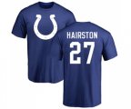 Indianapolis Colts #27 Nate Hairston Royal Blue Name & Number Logo T-Shirt
