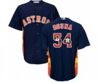 Houston Astros #54 Roberto Osuna Authentic Navy Blue Team Logo Fashion Cool Base Baseball Jersey