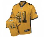 New Orleans Saints #41 Alvin Kamara Elite Gold Drift Fashion Football Jersey