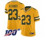 Green Bay Packers #23 Jaire Alexander Limited Gold Inverted Legend 100th Season Football Jersey