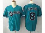 1995 Miami Marlins #8 Andre Dawson Green Throwback Stitched MLB Jersey