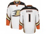 Reebok Anaheim Ducks #1 Jonathan Bernier Authentic White Away NHL Jersey