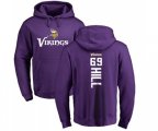 Minnesota Vikings #69 Rashod Hill Purple Backer Pullover Hoodie