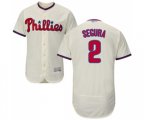 Philadelphia Phillies #2 Jean Segura Cream Alternate Flex Base Authentic Collection Baseball Jersey