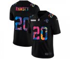 Los Angeles Rams #20 Jalen Ramsey Multi-Color Black 2020 NFL Crucial Catch Vapor Untouchable Limited Jersey