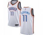 Oklahoma City Thunder #11 Detlef Schrempf Authentic White Home NBA Jersey - Association Edition