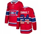 Montreal Canadiens #24 Phillip Danault Authentic Red USA Flag Fashion NHL Jersey