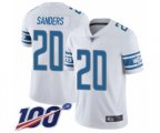 Detroit Lions #20 Barry Sanders White Vapor Untouchable Limited Player 100th Season Football Jersey