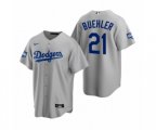 Los Angeles Dodgers Walker Buehler Gray 2020 World Series Champions Replica Jersey