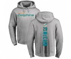 Miami Dolphins #28 Bobby McCain Ash Backer Pullover Hoodie