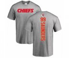 Kansas City Chiefs #99 Khalen Saunders Ash Backer T-Shirt
