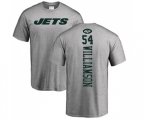 New York Jets #54 Avery Williamson Ash Backer T-Shirt