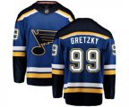 St. Louis Blues #99 Wayne Gretzky Fanatics Branded Royal Blue Home Breakaway NHL Jersey