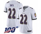 Baltimore Ravens #22 Jimmy Smith White Vapor Untouchable Limited Player 100th Season Football Jersey