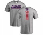 New York Giants #58 Carl Banks Ash Backer T-Shirt