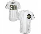 Chicago Cubs Alec Mills Authentic White 2016 Memorial Day Fashion Flex Base Baseball Player Jersey