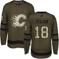 Calgary Flames #18 Matt Stajan Premier Green Salute to Service NHL Jersey