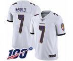 Baltimore Ravens #7 Trace McSorley White Vapor Untouchable Limited Player 100th Season Football Jersey