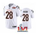 Cincinnati Bengals #28 Joe Mixon White 2022 Super Bowl LVI Vapor Limited Stitched Jersey