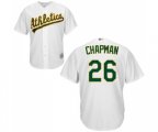 Oakland Athletics #26 Matt Chapman Replica White Home Cool Base Baseball Jersey
