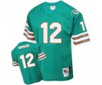 Miami Dolphins #12 Bob Griese Aqua Green Team Color Authentic Throwback Football Jersey