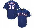 Texas Rangers #36 Edinson Volquez Replica Royal Blue Alternate 2 Cool Base Baseball Jersey