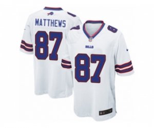 Buffalo Bills #87 Jordan Matthews Game White NFL Jersey