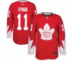 Toronto Maple Leafs #11 Zach Hyman Authentic Red Alternate NHL Jersey