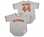 San Francisco Giants #44 Willie McCovey Authentic Grey Throwback Baseball Jersey