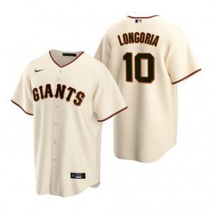 Nike San Francisco Giants #10 Evan Longoria Cream Home Stitched Baseball Jersey