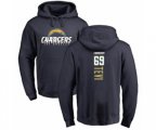 Los Angeles Chargers #69 Sam Tevi Navy Blue Backer Pullover Hoodie