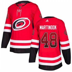 Carolina Hurricanes #48 Jordan Martinook Authentic Red Drift Fashion NHL Jersey