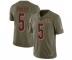Cincinnati Bengals #5 Ryan Finley Limited Olive 2017 Salute to Service Football Jersey