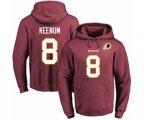 Washington Redskins #8 Case Keenum Red Name & Number Pullover Hoodie