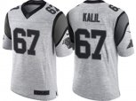 Carolina Panthers #67 Ryan Kalil 2016 Gridiron Gray II NFL Limited Jersey