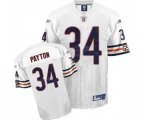 Chicago Bears #34 Walter Payton White Authentic Throwback Football Jersey