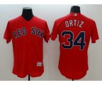 Boston Red Sox #34 David Ortiz Majestic red Flexbase Authentic Collection Player Jersey