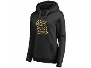 Women St.Louis Cardinals Gold Collection Pullover Hoodie Black