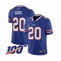 Buffalo Bills #20 Frank Gore Royal Blue Team Color Vapor Untouchable Limited Player 100th Season Football Jersey