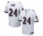 Baltimore Ravens #24 Brandon Carr Elite White Football Jersey