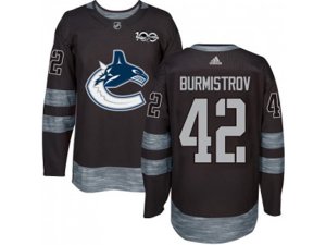 Vancouver Canucks #42 Alex Burmistrov Black 1917-2017 100th Anniversary Stitched NHL Jersey