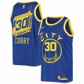 Golden State Warriors #30 Stephen Curry Nike Royal Hardwood Classics 2020-21 Swingman Jersey