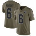 Oakland Raiders #6 Mike Nugent Limited Olive 2017 Salute to Service NFL Jersey